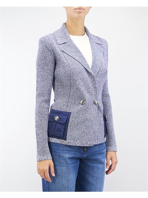 Blazer with pockets in technical sail Elisabetta Franchi ELISABETTA FRANCHI | Sweater | MK21Q47E2CZ4